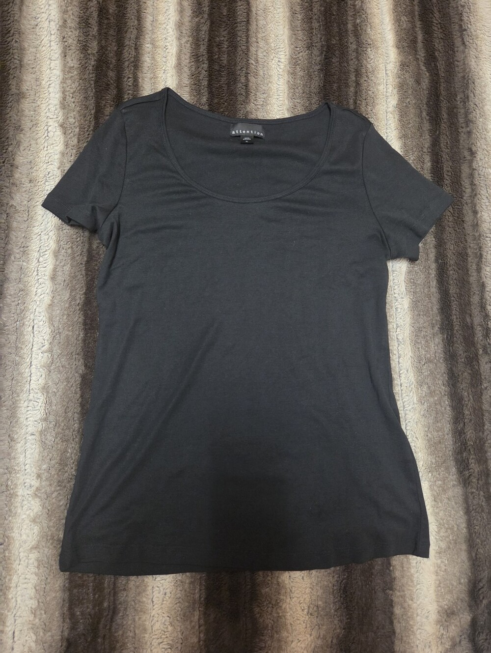 Scoop Neck Short Sleeve Top Size Xl